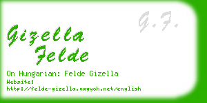 gizella felde business card